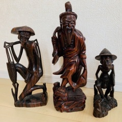 美人木彫りなど✖︎15点　置物コレクション　アフリカ　民族お飾りの画像