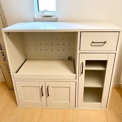 山善 食器棚 キッチンボード　レンジ台