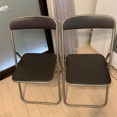 パイプ椅子　2脚の画像
