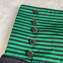美品   緑スカート⭐︎ボーダー柄の画像