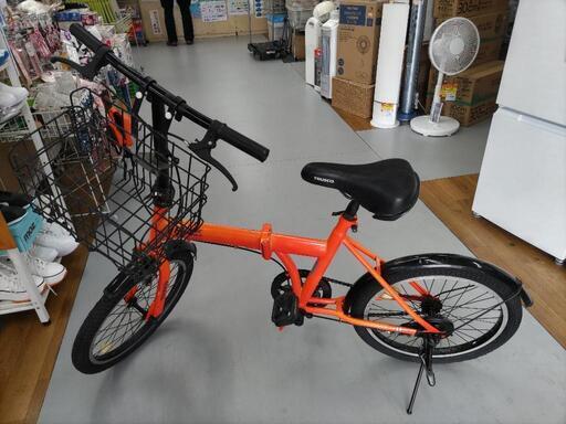 J047  災害時仕様 折り畳み自転車 HAZARD RUNNER  20インチ  折りカゴ付