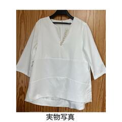 売り切れ！【新品】※訳あり　Ｓ　パールトップス七分袖の画像