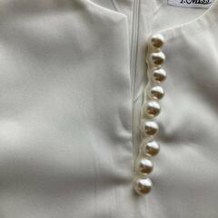 売り切れ！【新品】※訳あり　Ｓ　パールトップス七分袖の画像
