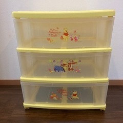 広島県東広島市 衣装ケース クリアタイプ プーさん