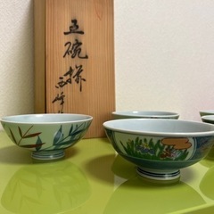 有田焼 西峰 作 茶碗 ５個セット 木箱付きの画像
