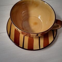 新品未使用品　大きなマグカップ皿の画像