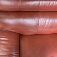 ★来店限定★　城山家具　レザーソファ　2人掛け　レッド