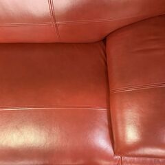 ★来店限定★　城山家具　レザーソファ　2人掛け　レッド