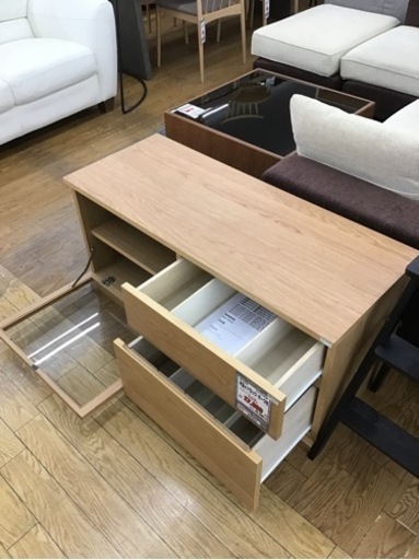 KF-3【ご来店頂ける方限定】無印良品　木製AVラック　オーク材　ナチュラル