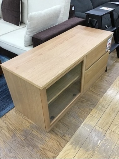 KF-3【ご来店頂ける方限定】無印良品　木製AVラック　オーク材　ナチュラル