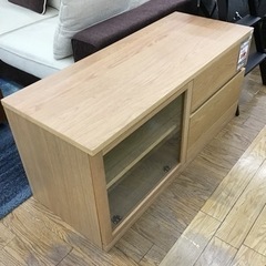KF-3【ご来店頂ける方限定】無印良品　木製AVラック　オーク材　ナチュラル