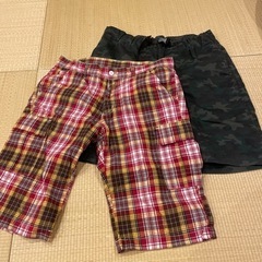 古着　男性Mサイズ　ハーフパンツ　2着