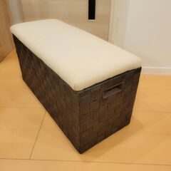 収納ケース　ニトリ　スツールワイド　収納付　オリオン　7DBRの画像
