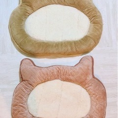 【可愛い猫型】猫用 クッション 2枚セット 