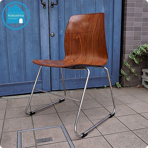 Vintage pagwood pagholz ドイツ製 チェア　2脚セット パグホルツ / PAGHOLZ プライウッドチェア 【2】スタッキング ドイツ