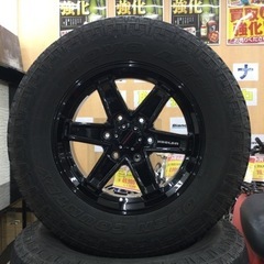 定価183,100円 KEELER 17インチブロックタイヤ TOYO 265/65R17 ハイラックスサーフ ラウンドクルーザー プラド ハイエース パジェロ FJクルーザー ブラックエーディションの画像