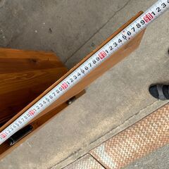 木製カウンター（スイングドア・扉付き）木棚　中古　店舗　業務