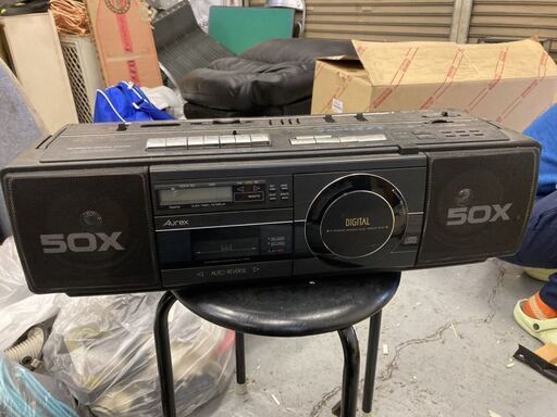 ラジカセ CD 昭和 レトロ アンティーク 本体のみ 東芝 TOSHIBA RT-CD50X 動作未確認 ジャンク Aurex