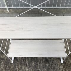 NITORI/ニトリ ワイヤーシェルフNポルダ(幅80cm ホワイトウォッシュ) J05027の画像
