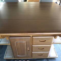 テレビ台/TV台 収納引き出し付き 高さ70㎝（キャスター込み）×天板の縦79㎝×天板の横90㎝ ボード/スタンド/テーブルの画像