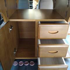 テレビ台/TV台 収納引き出し付き 高さ70㎝（キャスター込み）×天板の縦79㎝×天板の横90㎝ ボード/スタンド/テーブルの画像