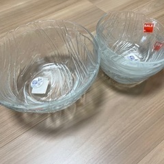 ガラス食器　大皿小皿セット