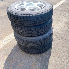 ❤ TRID ホイールBRIDGESTONE ブリヂストン  タイヤ 4本セット 13インチ 製造2014年42週目 ホイール 中古 現状品の画像