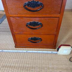 折りたたみ和机　文机　和箪笥　引き出し小物入れの画像