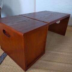 折りたたみ和机　文机　和箪笥　引き出し小物入れの画像