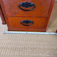 折りたたみ和机　文机　和箪笥　引き出し小物入れの画像