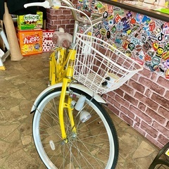 子供自転車　24インチ　新古車　格安　イエローの画像
