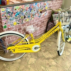 子供自転車　24インチ　新古車　格安　イエローの画像
