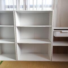 カラーボックス3個セット　収納ボックス付き