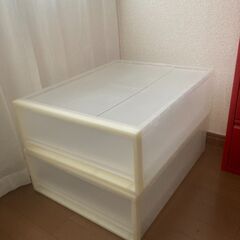 【中古】ポリプロピレン収納ケース(衣装ケース)×2個 差し上げま...