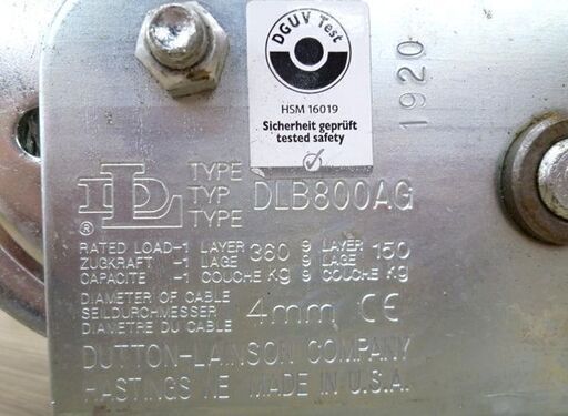 ハンドウインチ Dutton Lainson DLB800AG 360kg アメリカ製 手動 ハンドウインチ Dutton Lainson DLB800AG 360kg アメリカ製 手動