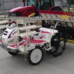 ヤンマー田植え機 VP60RX 6条植え 556時間 枕地ロータ ダブルタイヤ補助車輪 苗スライダーの画像