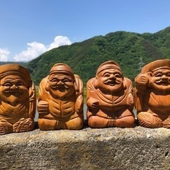 縁起物:大黒&恵比寿、恵比寿&大黒(計4体セットの画像