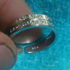 ▼j←←←m17-17番　オープンリング シルバー 英文字 アルファベット 指輪 ヨーロッパ レトロ ファッション アクセサリー ヴィンテージ レトロ 3　　　　　　　202206021920の画像