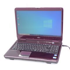 保証付 中古良品 日本製 15.6型 紫 ノートパソコン 富士通 AH550/5BC Core i5 4GB 640G DVDRW 無線 Wi-Fi Windows10 Office 即使用可