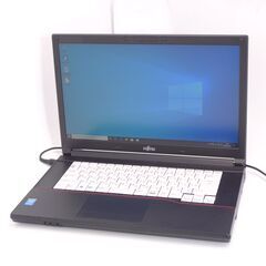  中古美品 15.6型 日本製 ノートパソコン 富士通 A574/M 第4世代Core i3 16GB DVD-ROM 無線 Wi-Fi Bluetooth Windows10 Office