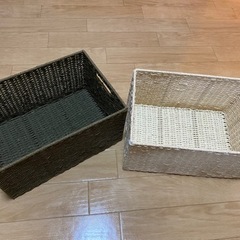 編みカゴの画像