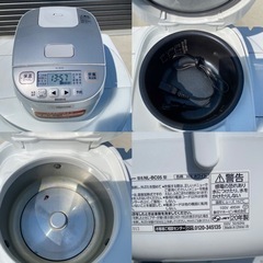 保証付き！【中古品】冷蔵庫、洗濯機、電子レンジ、炊飯器、4点セットの画像