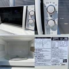 保証付き！【中古品】冷蔵庫、洗濯機、電子レンジ、炊飯器、4点セットの画像