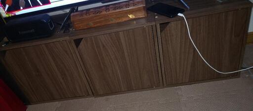 値下げ！木製　扉付キューブ型収納　✕　3個