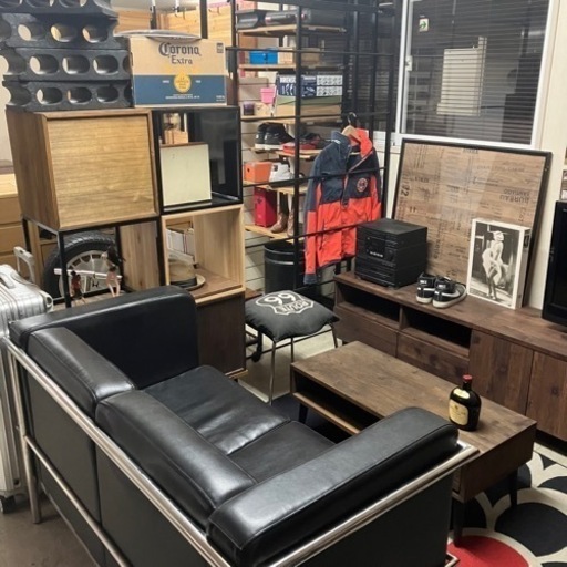 ロングワイドな240cmテレビボード　西海岸ヴィンテージ仕様　TVボード　テレビ台　ローボード　ブラウン