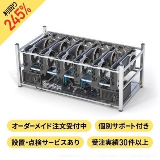 【利回り245%】GTX1660Super 3枚搭載マイニングマシン 電源ONで即マイニング！個別サポート付き！