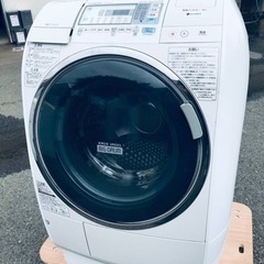 ①♦️EJ696番 HITACHI ドラム式電気洗濯乾燥機