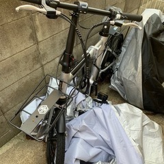 電動アシスト自転車　電動自転車　シルバー　ミニモンスター