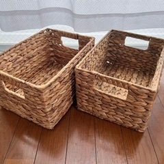 自然素材のカゴ　2つセット！　早い者勝ちです♪