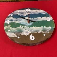 新品エポキシ樹脂時計の画像